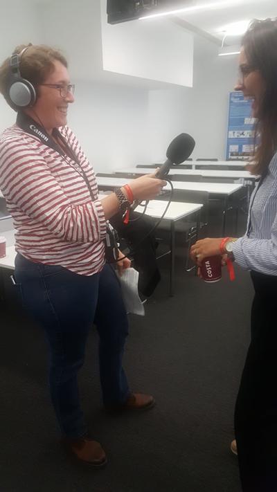 Lucy Green interviewing